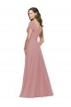 Affordable Flutter Sleeves Short Chiffon Bridesmaid Dress with Tie Belt UK