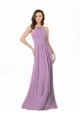 Affordable High Halter Chiffon Bridesmaid Dress with Ruffle Details Back UK
