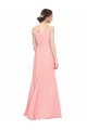 Affordable Luxe Chiffon Bridesmaid Dress with Shoulder Tip Gathered Bodice UK