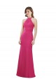 Affordable Slim A-Line Long Chiffon Bridesmaid Dress with Strappy Back UK