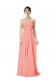 Affordable Strapless Chiffon Bridesmaid Dress with Ruched Sweetheart Neckline UK