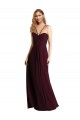 Affordable Long Chiffon Bridesmaid Dress with Sweetheart Neckline UK