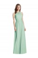 Affordable Cutout Open Back Shirred Halter Maxi Bridesmaid Dress UK