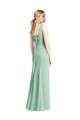 Affordable Sleeveless Tie Back Chiffon Trumpet Chiffon Bridesmaid Dress UK