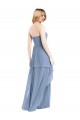 Affordable Strapless Chiffon Bridesmaid Dress with Skirt Overlay UK