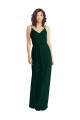 Affordable V-Neck Blouson Bodice Chiffon Maxi Bridesmaid Dress UK
