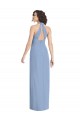 Affordable V-Neck Halter Back Straps Chiffon Bridesmaid Dress UK