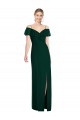 Affordable Ruffled Cold-Shoulder Maxi Chiffon Bridesmaid Dress UK