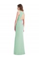 Affordable Sleek Open Back Chiffon V-Neck Bridesmaid Dress UK