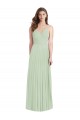 Affordable Ruffled Strap Cutout Wrap Maxi Chiffon Bridesmaid Dress UK