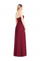 Affordable Strapless Notch Chiffon Maxi Bridesmaid Dress UK