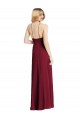 Affordable High-Neck Maxi Bridesmaid Dress with Front Slit UK