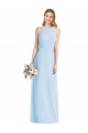 Affordable Sleeveless Halter Chiffon Maxi Bridesmaid Dress UK