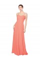 Affordable Empire Waist Spaghetti Straps Sweetheart Chiffon Bridesmaid Dress UK
