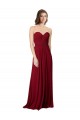Affordable Draped Sweetheart Long Grecian Inspired Chiffon Bridesmaid Dress UK