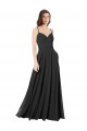 Affordable Cowl Back Spaghetti Straps Long Chiffon Bridesmaid Dress  UK
