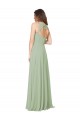 Affordable A-Line Open Back Chiffon Bridesmaid Dress with Pockets UK