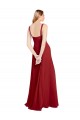 Affordable Sweetheart Neckline Long Chiffon Bridesmaid Dress with Side Slit and Wide Straps UK