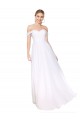 Affordable Off the Shoulder Long Full Length Chiffon Bridesmaid Dress UK