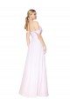 Affordable Off the Shoulder Long Full Length Chiffon Bridesmaid Dress UK