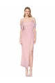 Affordable Mermaid Cold Shoulder Short Knee Length Chiffon Bridesmaid Dress UK