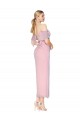 Affordable Mermaid Cold Shoulder Short Knee Length Chiffon Bridesmaid Dress UK
