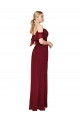 Affordable Cold Shoulder Long Mermaid Chiffon Bridesmaid Dress with Straps UK