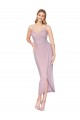 Affordable Short Knee Length Chiffon Wrap Bridesmaid Dress with Straps UK