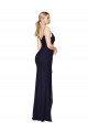 Affordable Draped Spaghetti Straps Long Chiffon Mermaid Bridesmaid Dress UK