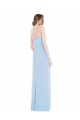 Affordable Strapless Sweetheart Maxi Bridesmaid Dress with Pleated Front Slit UK