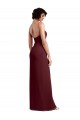 Affordable Sleek Straight Neckline Chiffon Bridesmaid Dress with Spaghetti Straps and High Side Slit UK