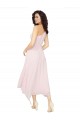 Affordable Midi Length One Shoulder Chiffon Bridesmaid Dress UK