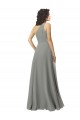 Affordable Embroidered One Shoulder Chiffon Bridesmaid Dress UK