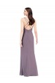 Affordable Simple Floor-Length Chiffon Bridesmaid Dress with Criss-Cross Back UK