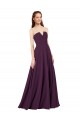 Affordable Strapless Chiffon Bridesmaid Dress with Notched Neckline UK