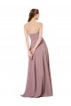 Affordable Strapless Chiffon Bridesmaid Dress with Notched Neckline UK