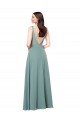 Affordable Long Formal Chiffon Bridesmaid Dress with Open Back UK