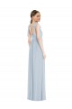 Affordable Tie Shoulder Empire Waist Maxi Bridesmaid Dress UK