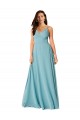 Affordable Draped Empire V-Neck Chiffon Bridesmaid Dress UK