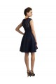 Affordable Short V-Neck Lace Bridesmaid Dress with Illusion Back UK