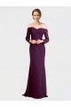 Affordable Full Length Long Bridesmaid Dress with Lace Off The Shoulder Bodice UK