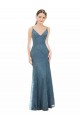 Affordable Deep V-Neck All Over Chantilly Lace Bridesmaid Dress with Criss Cross Open Back UK