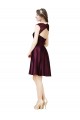 Affordable Short Knee Length Lace Bridesmaid Dress with Square Neck UK