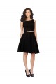 Affordable Two Piece Short Lace Bridesmaid Dress with Jewel Neckline UK
