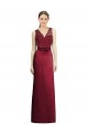 Affordable Full Length Sleeveless Satin Bridesmaid Dress with Lace Bodice UK