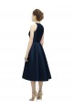 Affordable Halter Neck Short Tea Length Sleeveless Satin Bridesmaid Dress UK