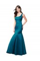 Affordable Long Sleek Satin Bridesmaid Dress with U-Back UK