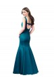 Affordable Long Sleek Satin Bridesmaid Dress with U-Back UK