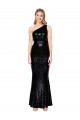 Affordable Draped One Shoulder Long Full Length Sequin Bridesmaid Dress UK