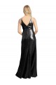 Affordable Full Length A-Line Sequin Bridesmaid Dress with Spaghetti Straps V-Neckline UK
